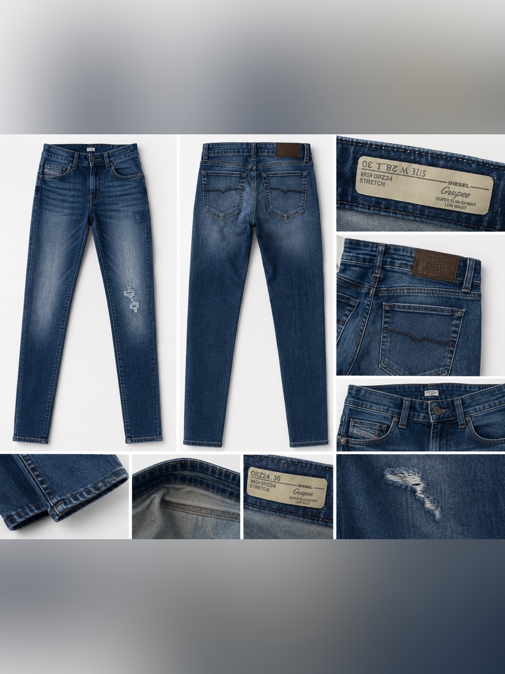 Women's Dark Blue Stretch Skinny Jeans Diesel